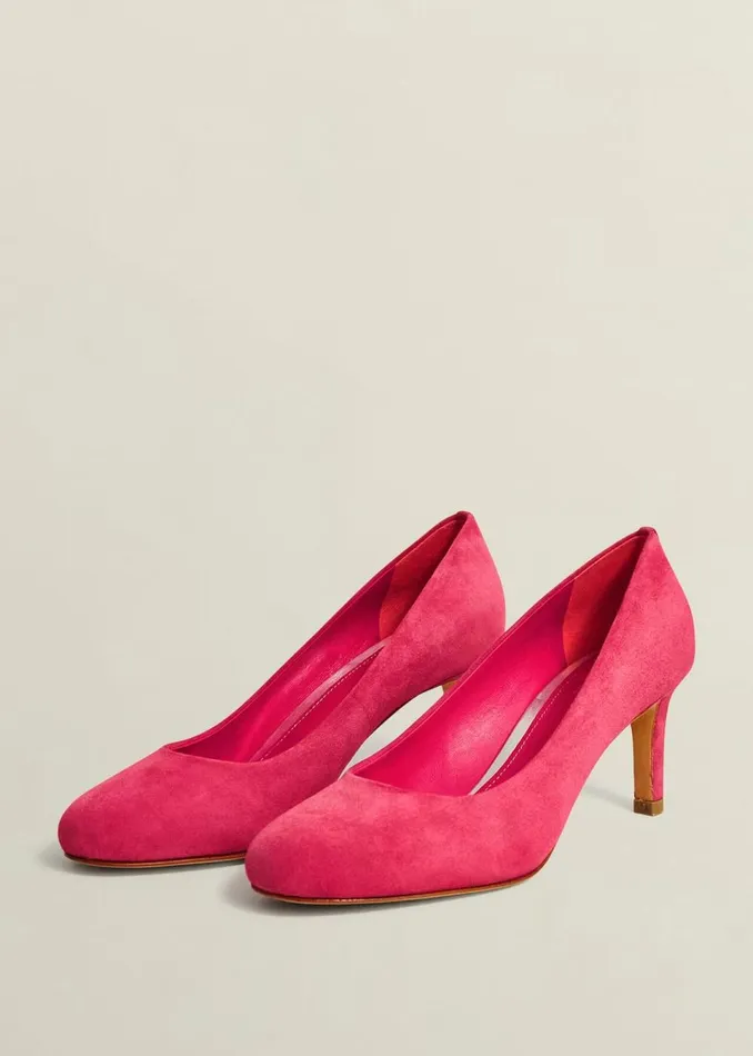Women Court Shoes Hobbs Lizzie Suede Court Shoes Zinnia Pink