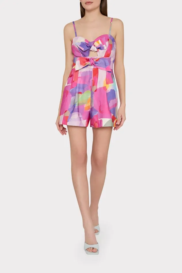 Women CoverUps Milly Anya Rainbow Waterfall Romper Multi Women CoverUps Milly Anya Rainbow Waterfall Romper Multi