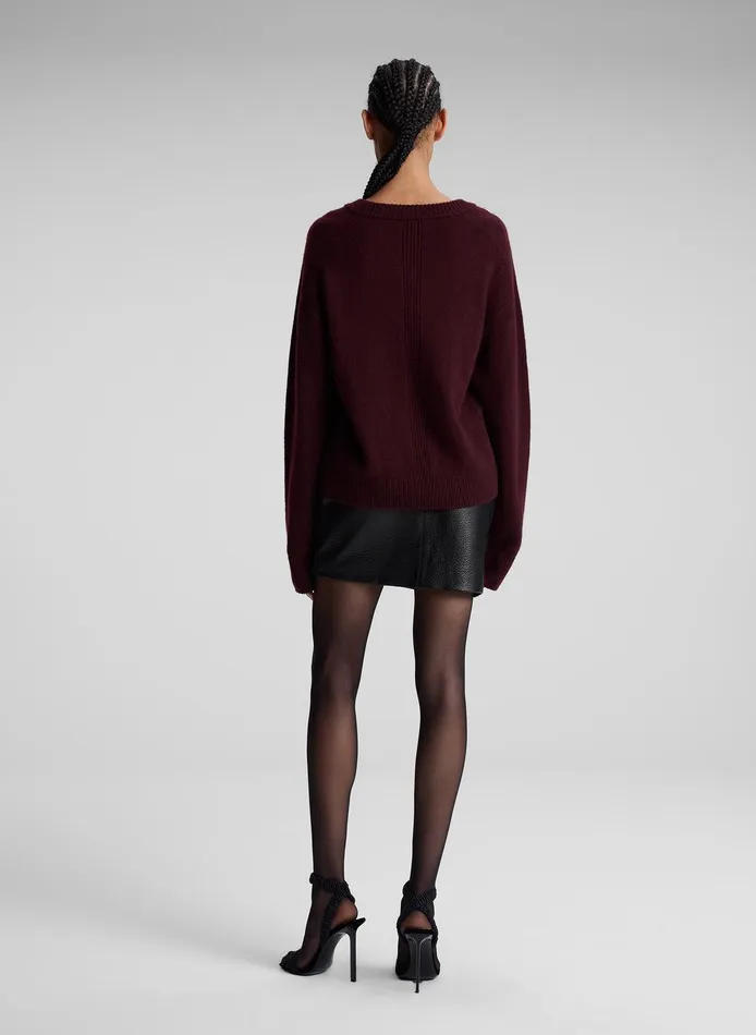 Women Cowan Leather Mini Skirt Black ALC Bottoms
