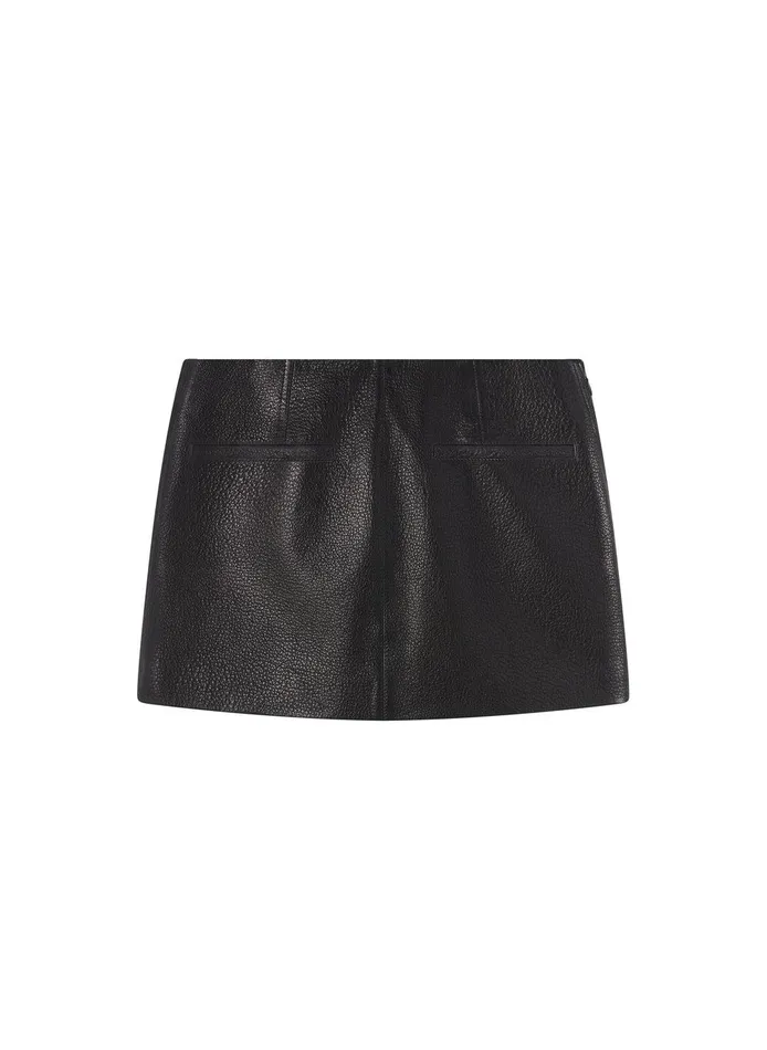 Women Cowan Leather Mini Skirt Black ALC Bottoms