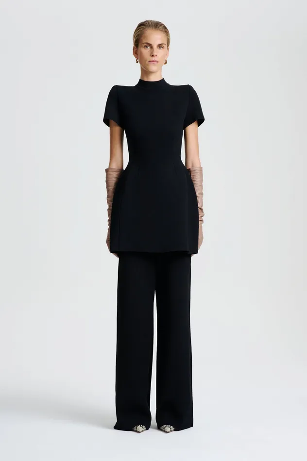Women CREPE KNIT TROUSER BLACK Trousers Scanlan Theodore