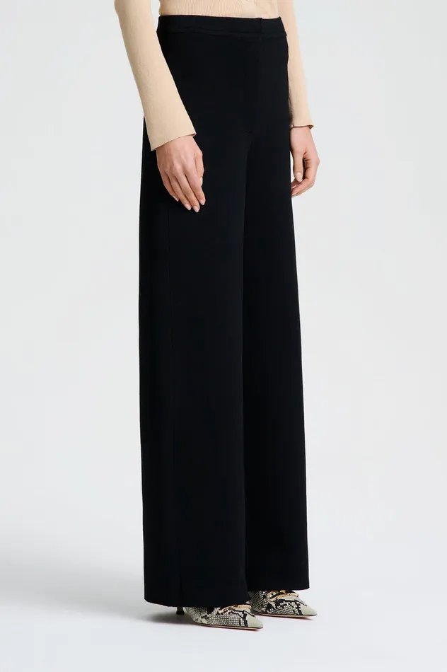 Women CREPE KNIT TROUSER BLACK Trousers Scanlan Theodore