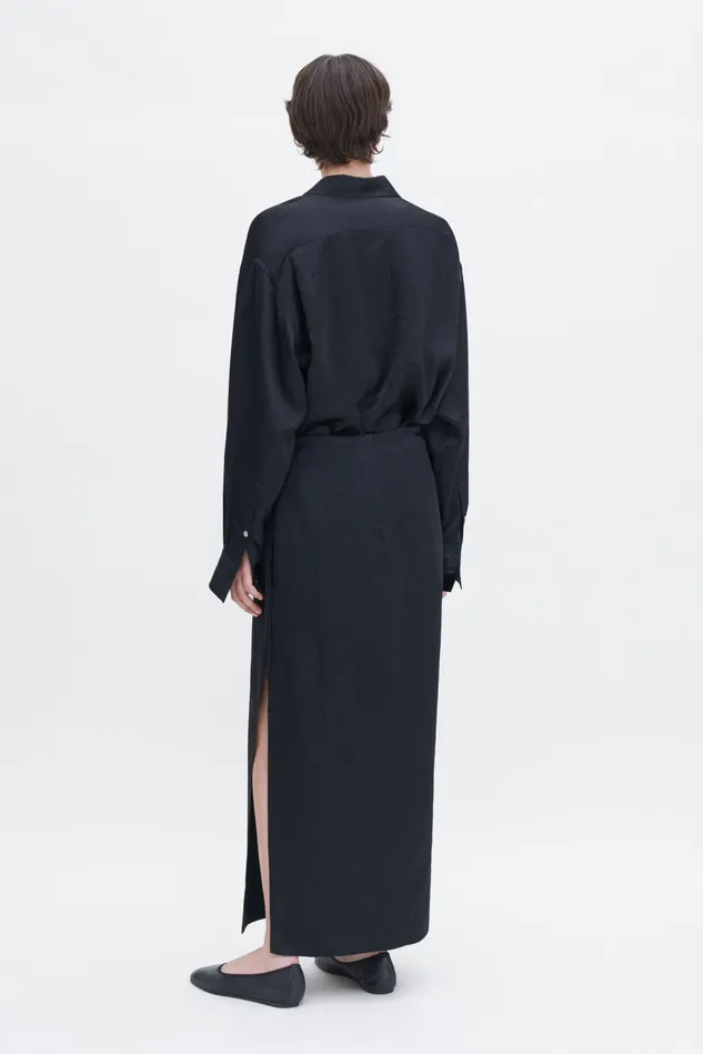Women Crinkled Pencil Skirt Black Filippa K Skirts