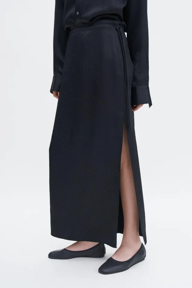 Women Crinkled Pencil Skirt Black Filippa K Skirts