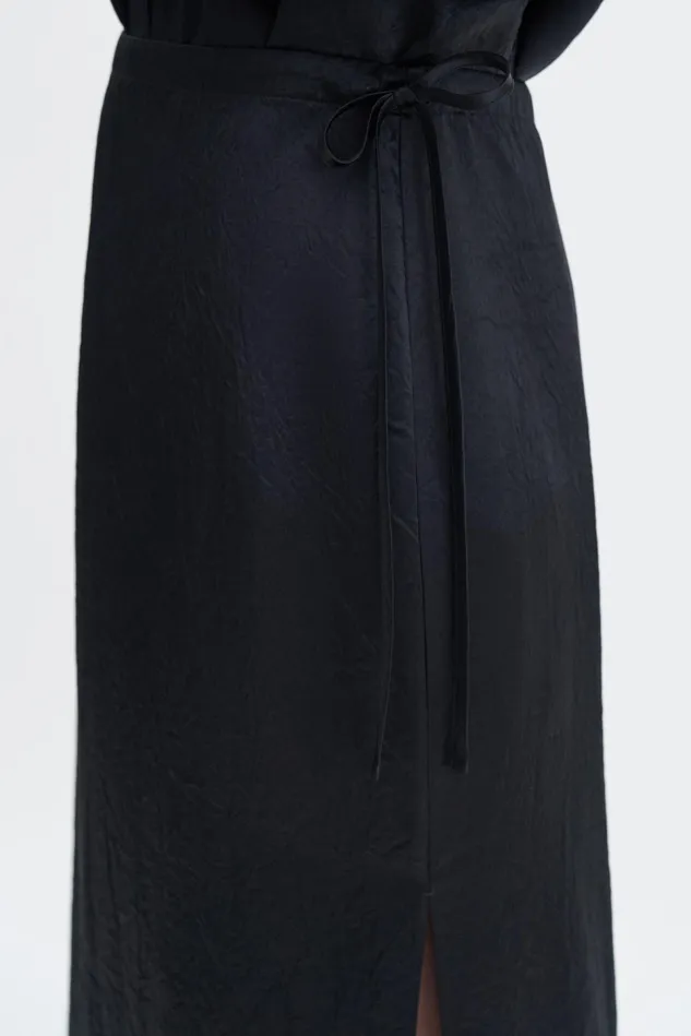Women Crinkled Pencil Skirt Black Filippa K Skirts