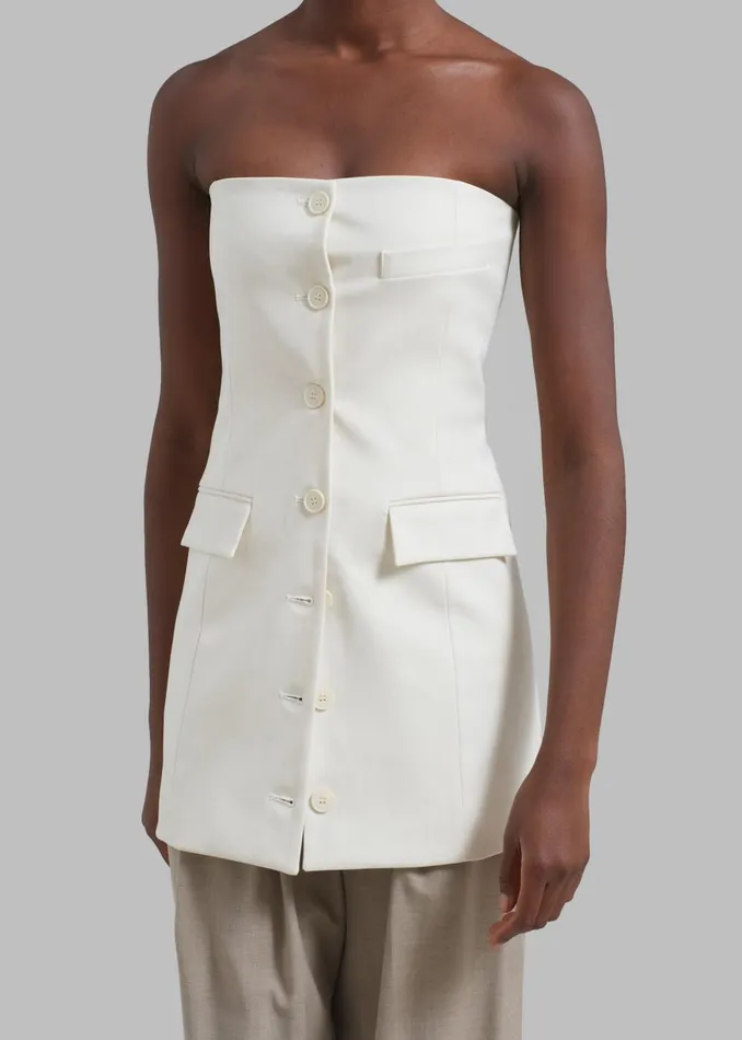Women Cyniah Strapless Vest 8211 Cream The Frankie Shop Tops