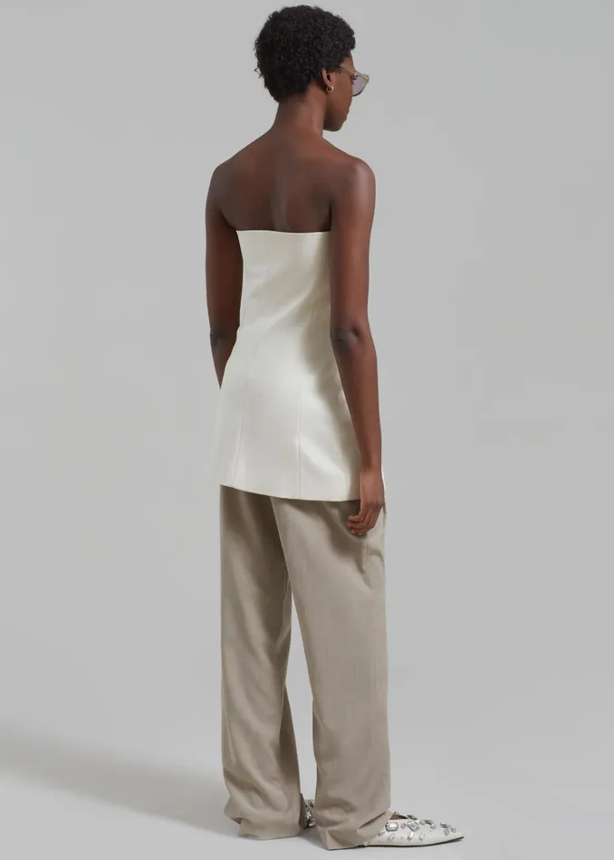 Women Cyniah Strapless Vest 8211 Cream The Frankie Shop Tops