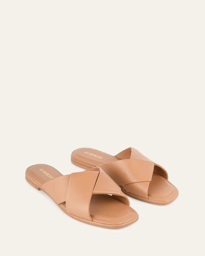 Women Cyra flat sandals toffee leather FLAT SANDALS jomercer Women Cyra flat sandals toffee leather FLAT SANDALS jomercer