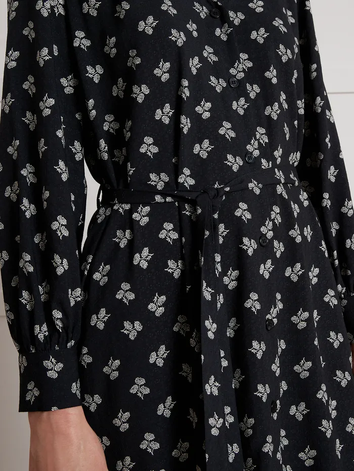 Women Cyrillus Clothing MidLength Dobby Viscose Wit Diane Print Imp Diane Navy Noir