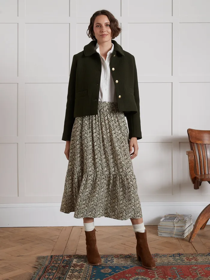 Women Cyrillus Clothing Shirt Made With A CheckLike Textured Fabric Ecru