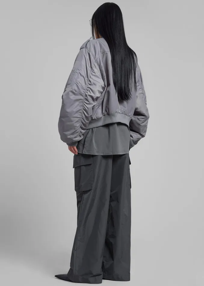 Women Dalva Bomber Jacket 8211 Light Grey The Frankie Shop Outerwear