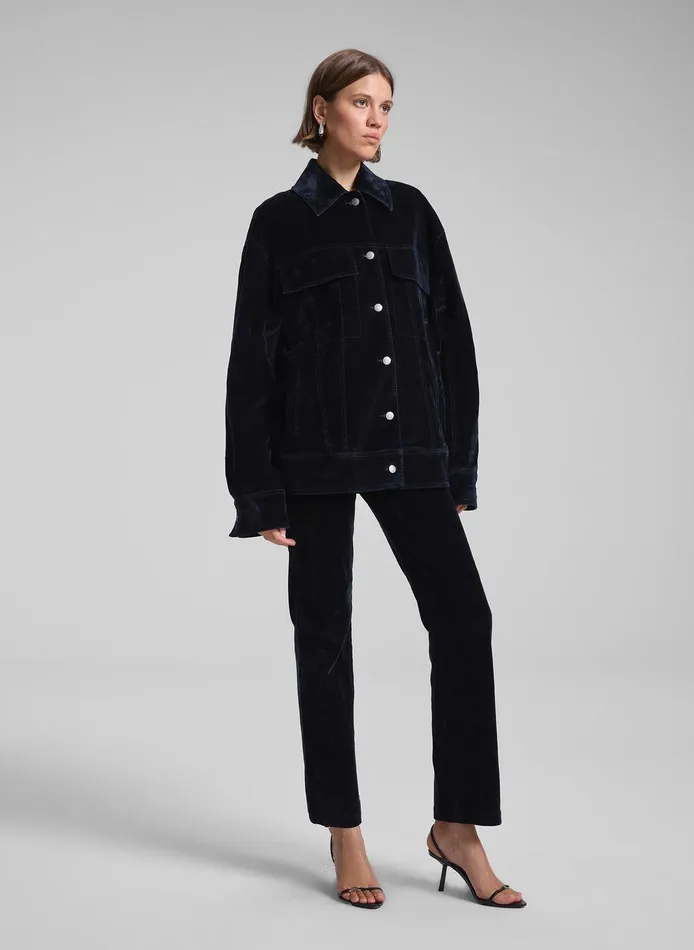 Women Dean Velvet Jacket Navy ALC Jackets and Coats