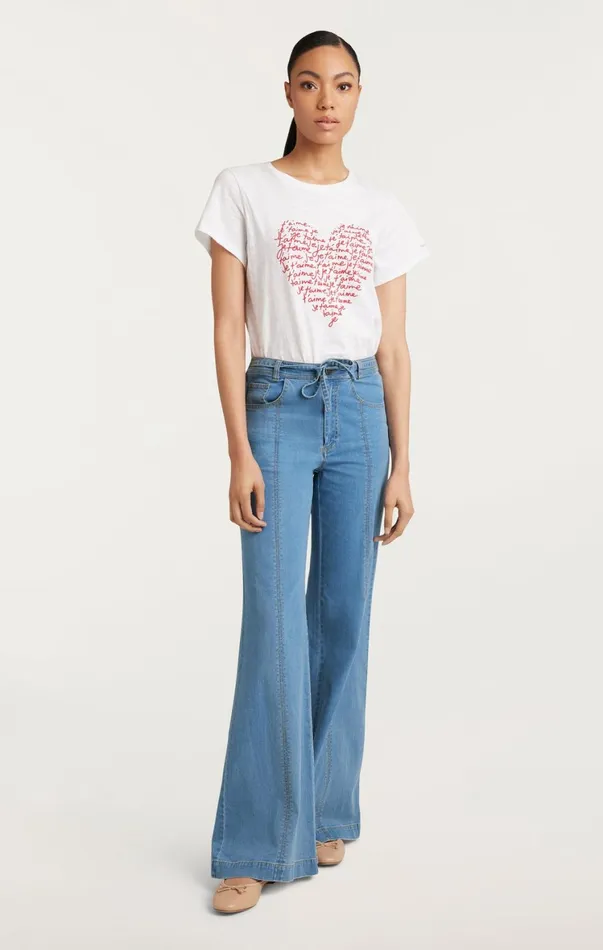 Women Denim Cinq Sept Tansy Pant Light Wash