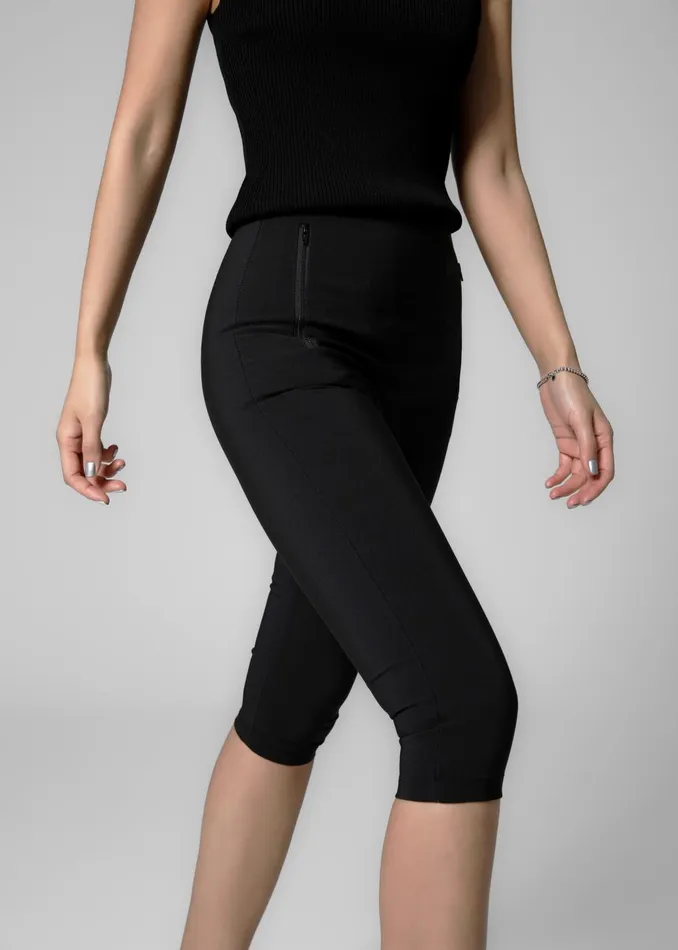 Women Desara Capri Leggings 8211 Black The Frankie Shop Bottoms