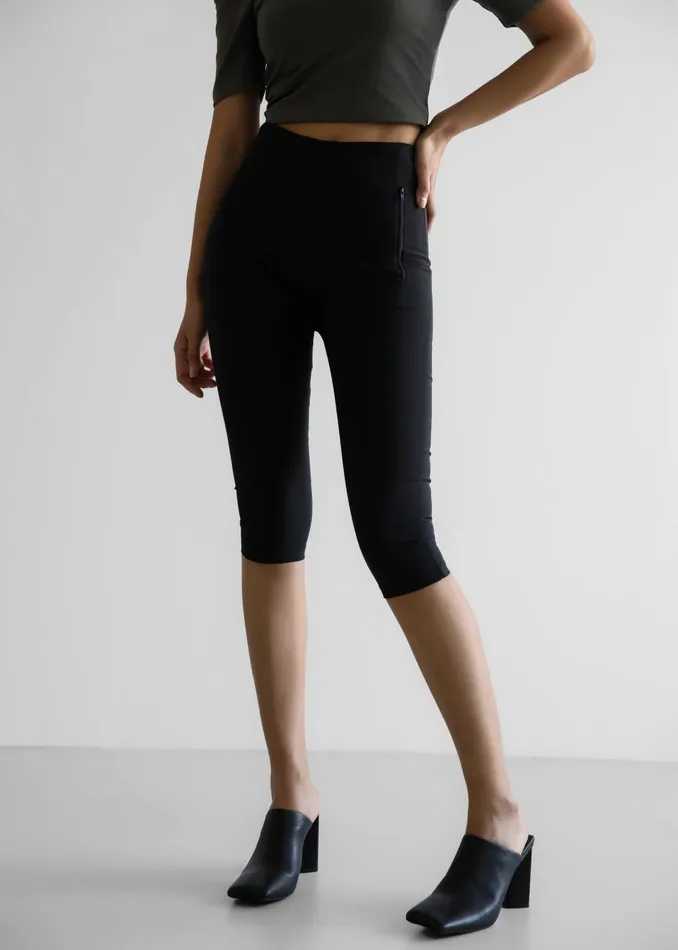 Women Desara Capri Leggings 8211 Black The Frankie Shop Bottoms