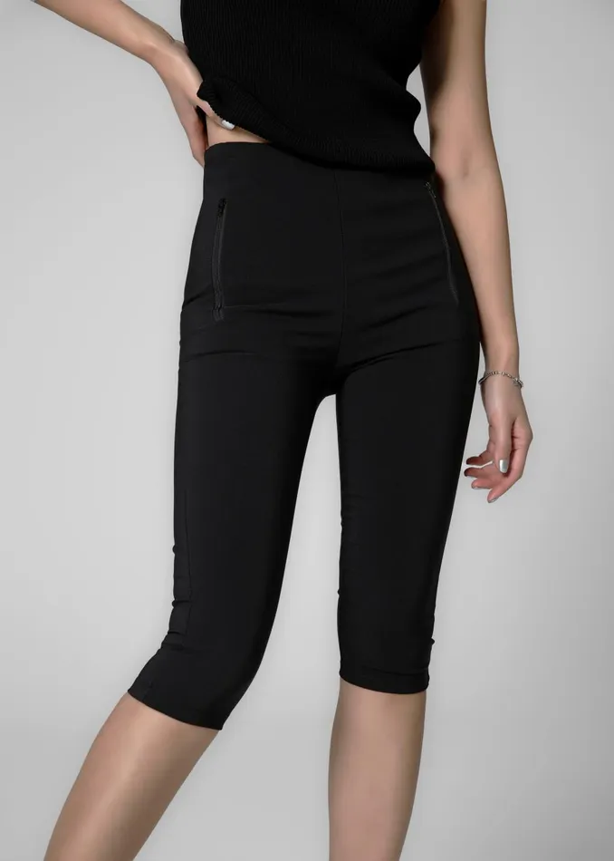 Women Desara Capri Leggings 8211 Black The Frankie Shop Bottoms