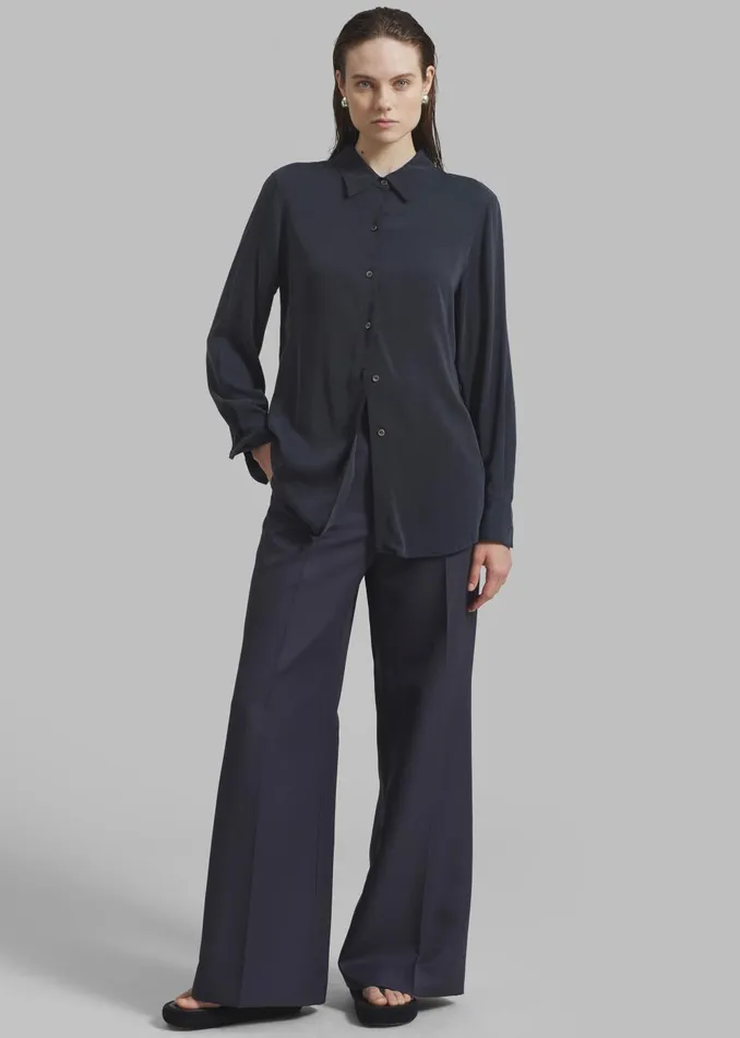 Women Dixie Trousers 8211 Charcoal The Frankie Shop Bottoms