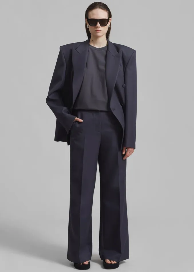 Women Dixie Trousers 8211 Charcoal The Frankie Shop Bottoms