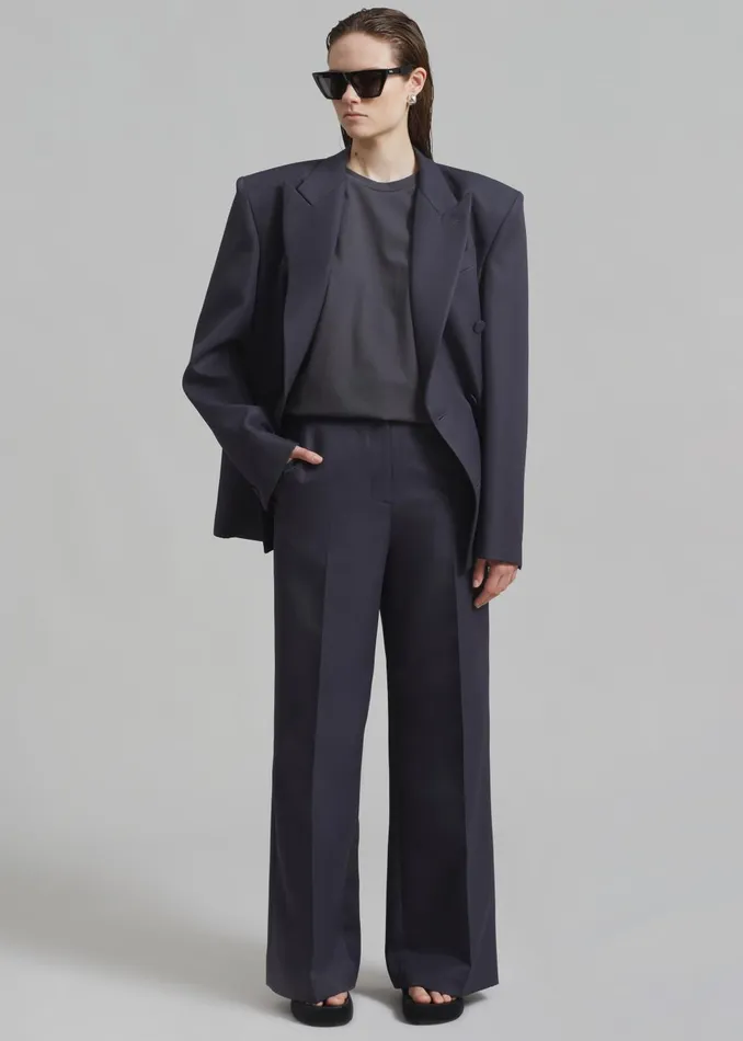 Women Dixie Trousers 8211 Charcoal The Frankie Shop Bottoms
