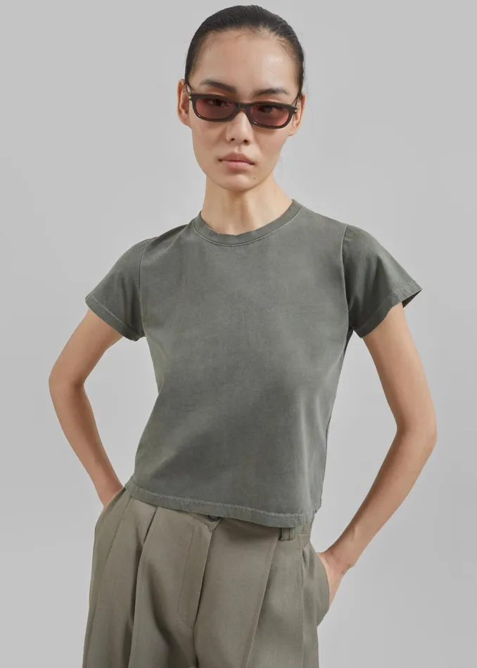 Women Dollie Tee 8211 Khaki The Frankie Shop Tops