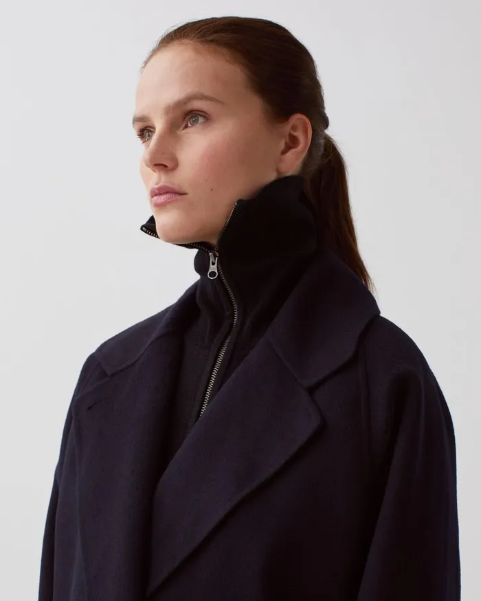 Women DoubleSided Long Coat Night Sky Comptoir Des Cotonniers Coats and Jackets Women DoubleSided Long Coat Night Sky Comptoir Des Cotonniers Coats and Jackets