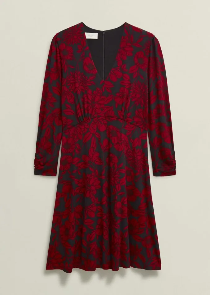 Women Dresses and Jumpsuits Hobbs Julietta Jersey Dress Black Red