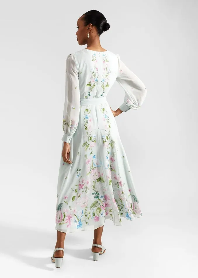Women Dresses and Jumpsuits Hobbs Maribella Silk Dress Green Multi
