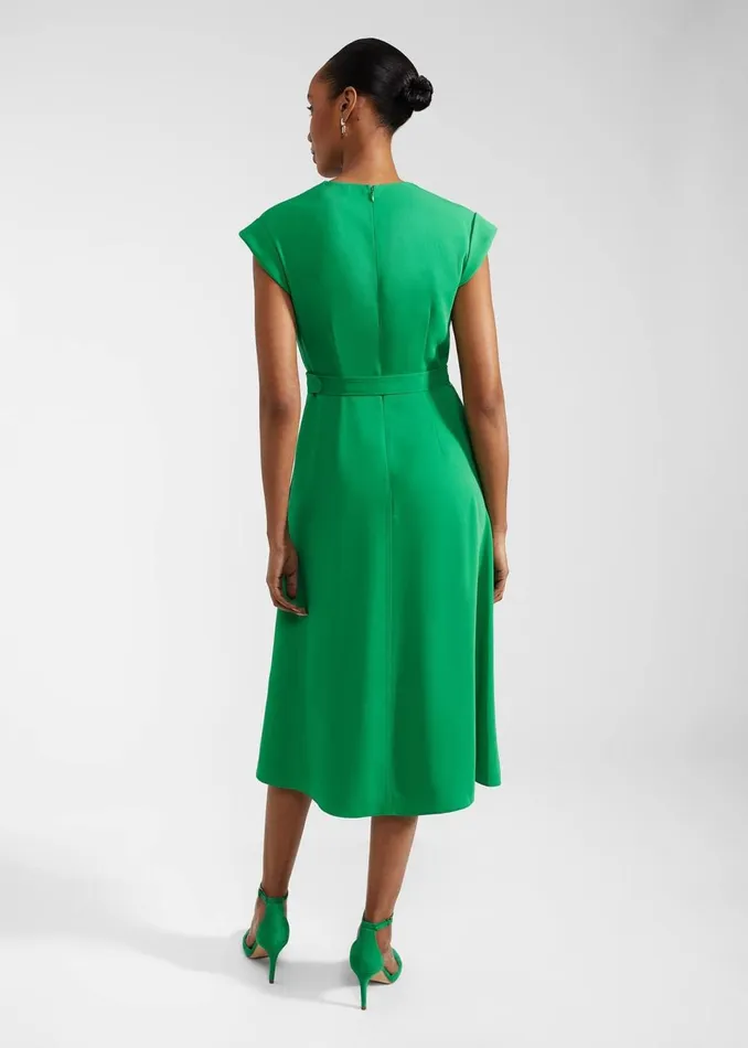 Women Dresses and Jumpsuits Hobbs Meera Belted Dress Cilantro Green