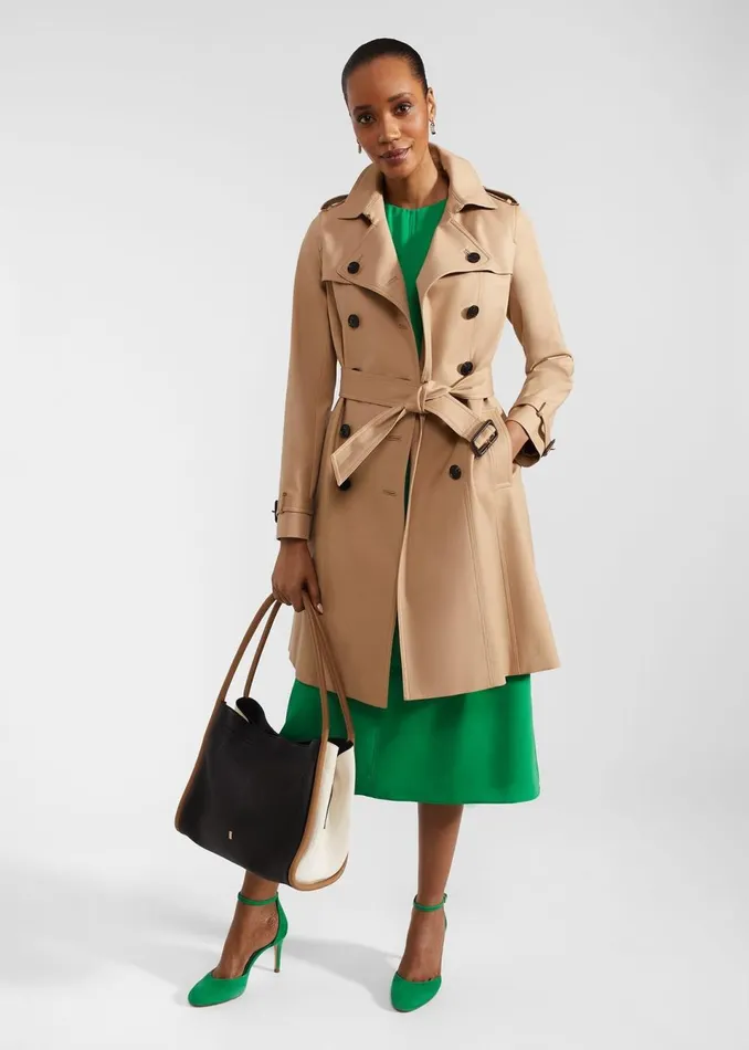 Women Dresses and Jumpsuits Hobbs Meera Belted Dress Cilantro Green