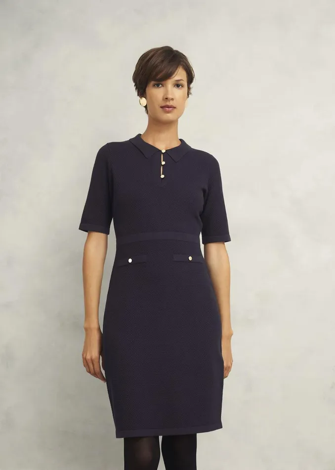 Women Dresses and Jumpsuits Hobbs Niamh Knitted Dress Hobbs Navy