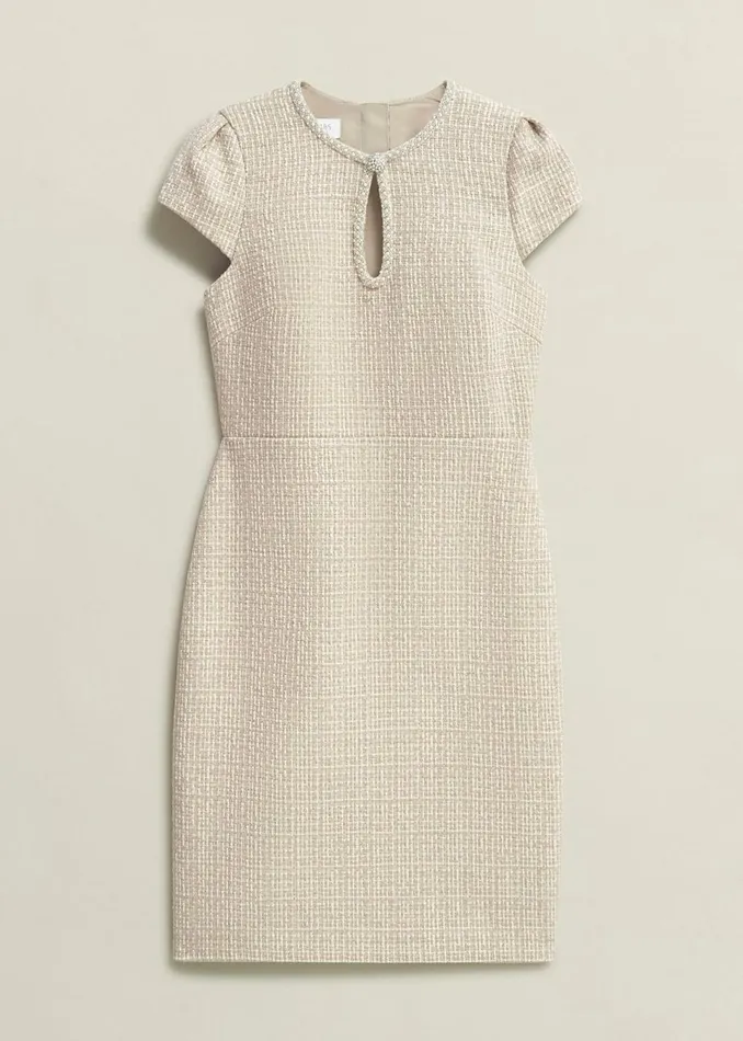 Women Dresses and Jumpsuits Hobbs Oriana Tweed Dress Oyster