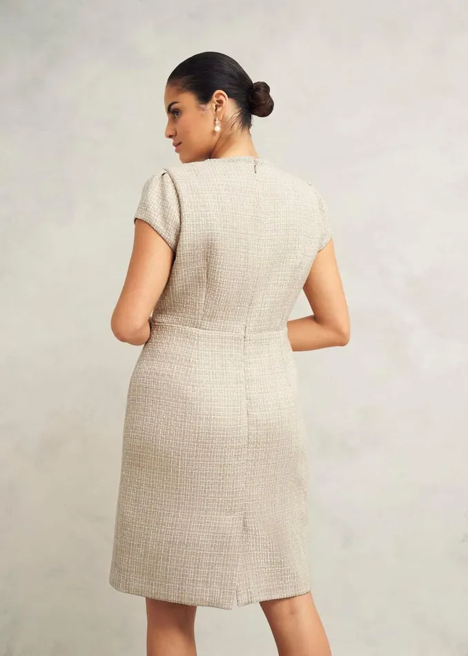 Women Dresses and Jumpsuits Hobbs Oriana Tweed Dress Oyster
