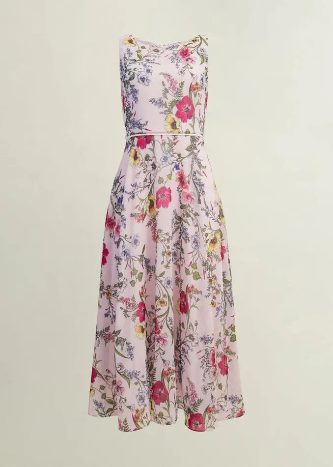 Women Dresses and Jumpsuits Hobbs Petite Carly Dress Pale Pink Multi