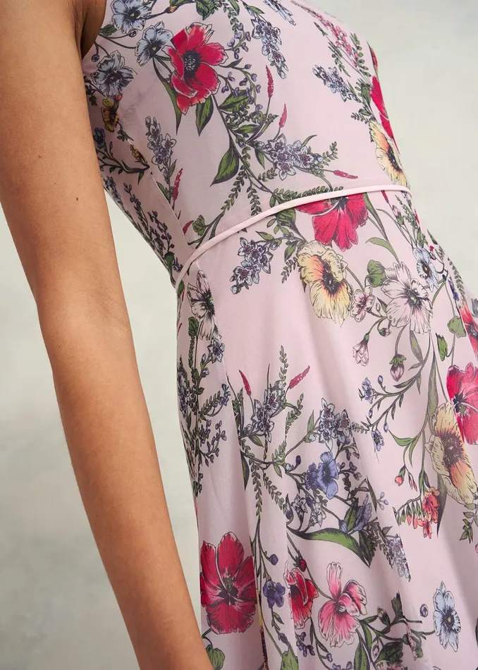 Women Dresses and Jumpsuits Hobbs Petite Carly Dress Pale Pink Multi
