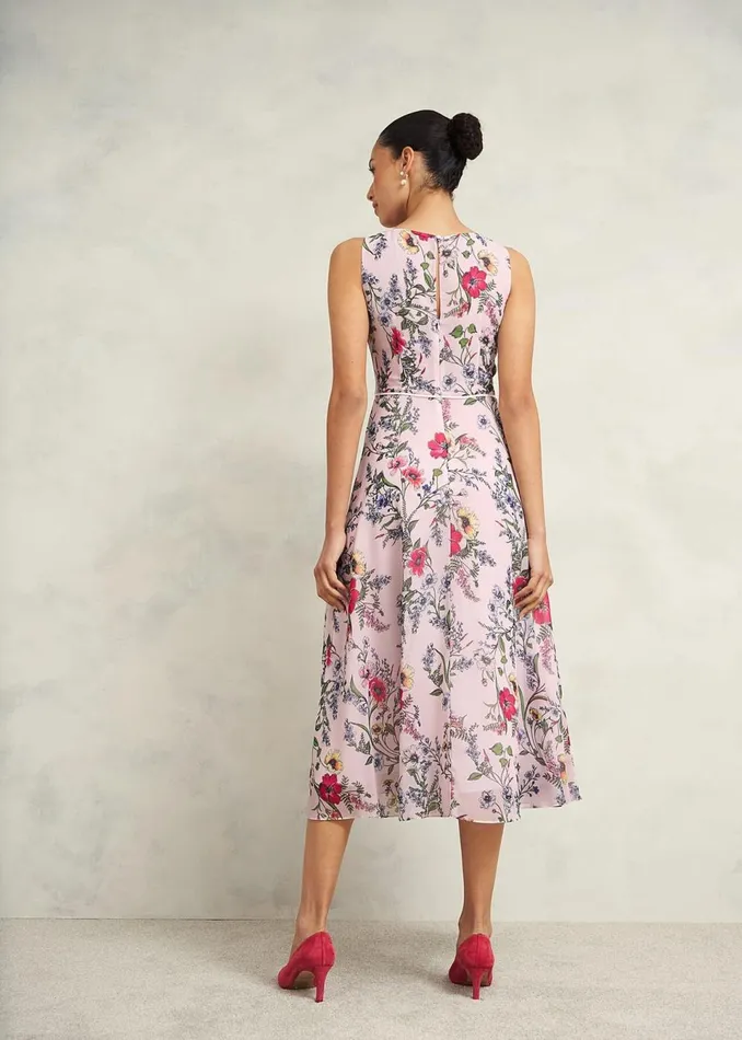 Women Dresses and Jumpsuits Hobbs Petite Carly Dress Pale Pink Multi