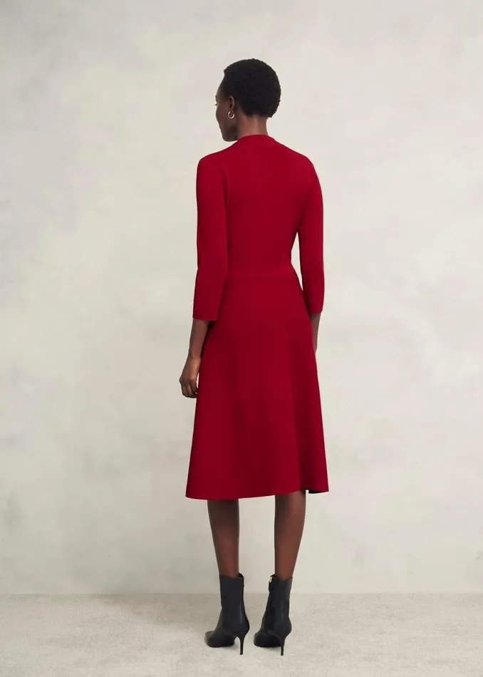 Women Dresses and Jumpsuits Hobbs Petite Effie Knitted Dress True Red