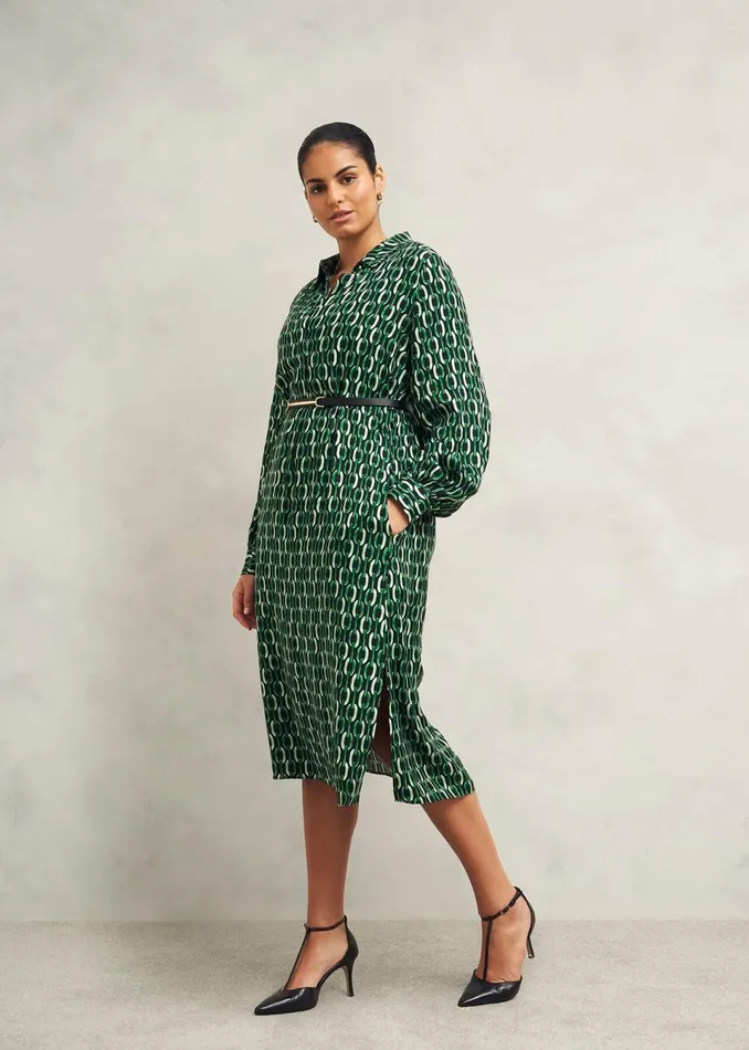 Women Dresses and Jumpsuits Hobbs Petite Florian Dress Navy Green