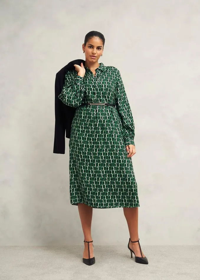 Women Dresses and Jumpsuits Hobbs Petite Florian Dress Navy Green
