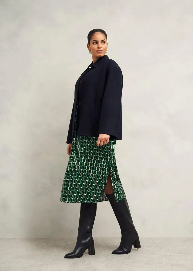 Women Dresses and Jumpsuits Hobbs Petite Florian Dress Navy Green