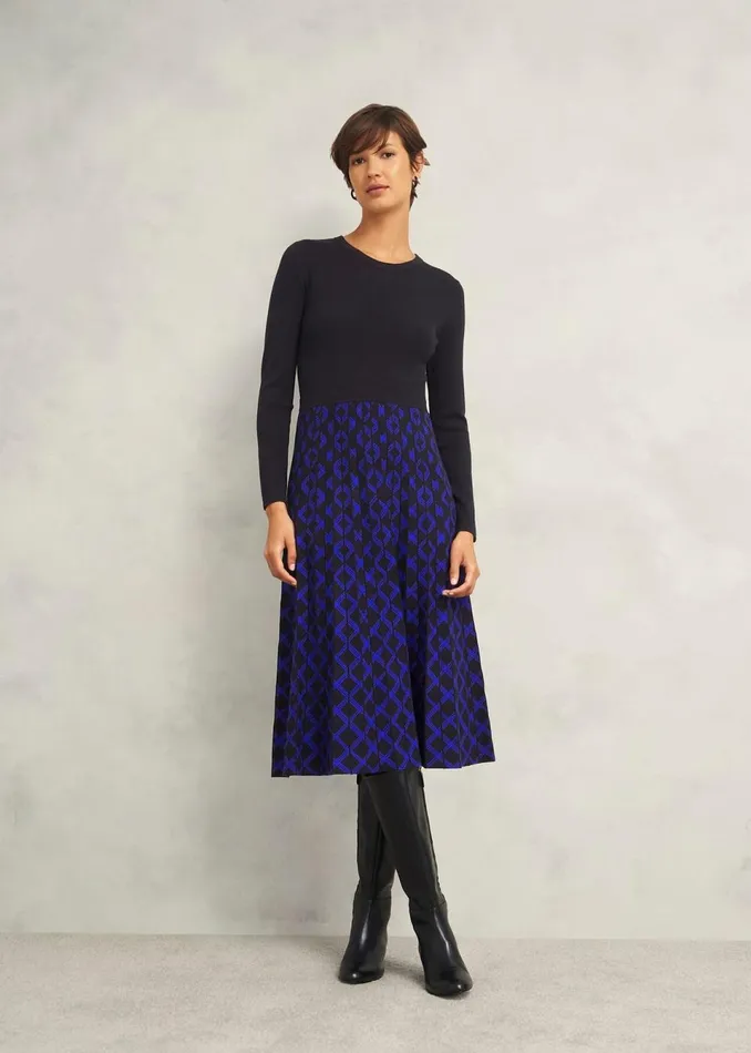 Women Dresses and Jumpsuits Hobbs Petite Larna Dress Black Blue