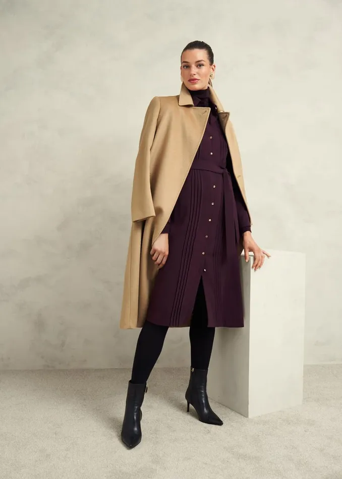 Women Dresses and Jumpsuits Hobbs Robyn Shirt Dress Malbec Purple