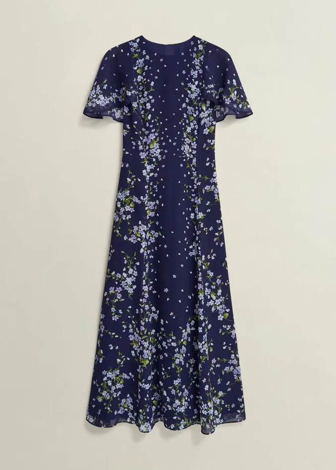 Women Dresses and Jumpsuits Hobbs Rosella Cape Dress Midnight Multi