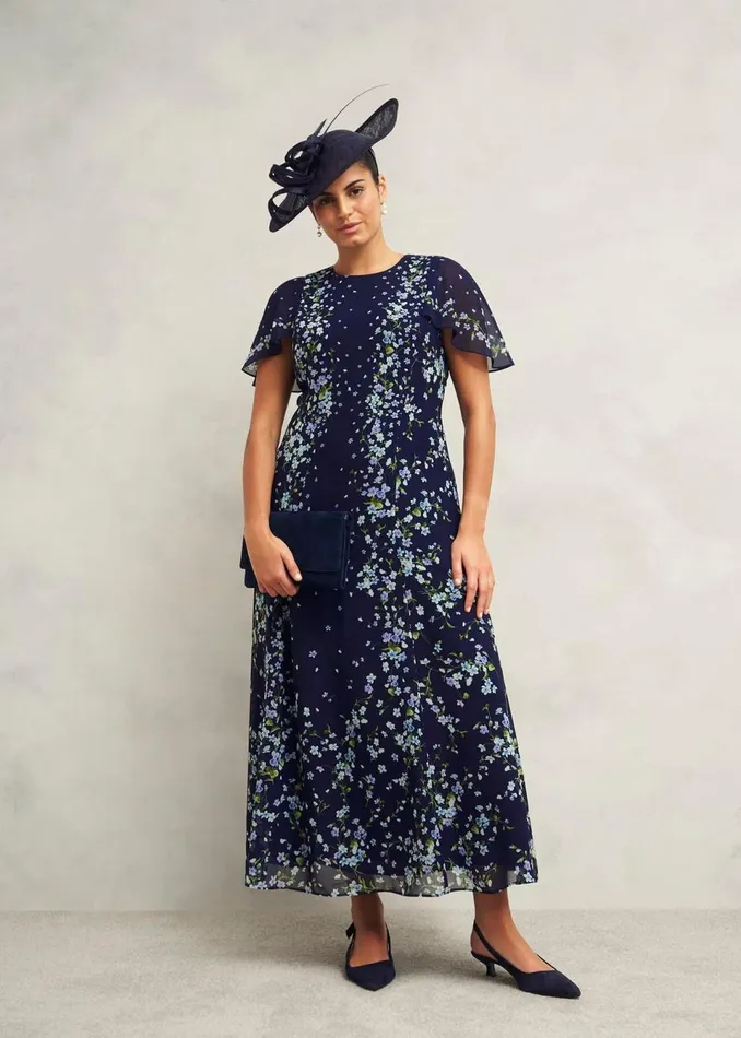 Women Dresses and Jumpsuits Hobbs Rosella Cape Dress Midnight Multi