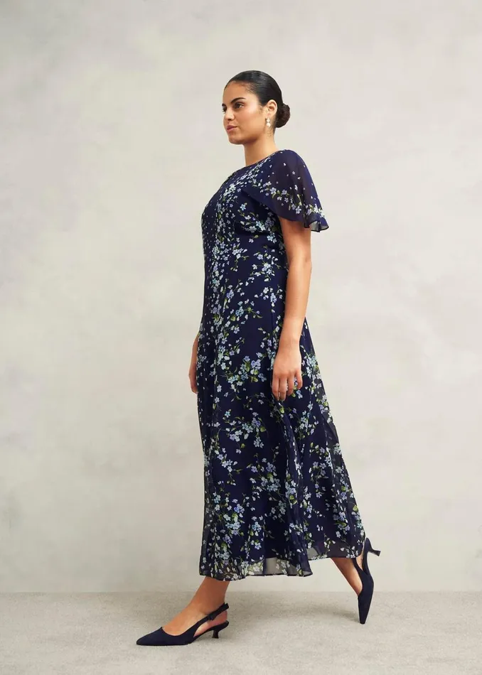 Women Dresses and Jumpsuits Hobbs Rosella Cape Dress Midnight Multi