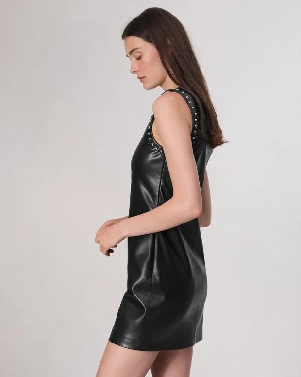 Women Dresses and Skirts Rag and Bone Brigette Faux Leather Dress Black
