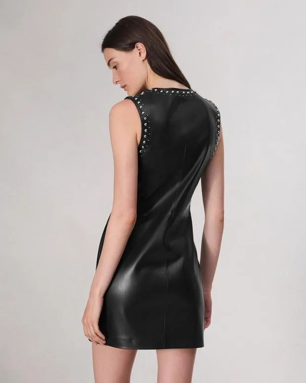 Women Dresses and Skirts Rag and Bone Brigette Faux Leather Dress Black