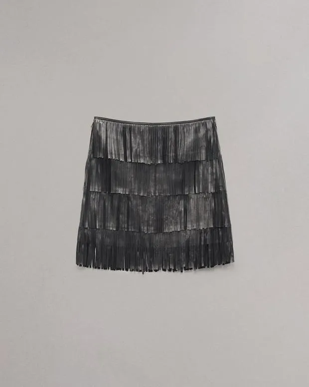 Women Dresses and Skirts Rag and Bone Britney Leather Skirt Black
