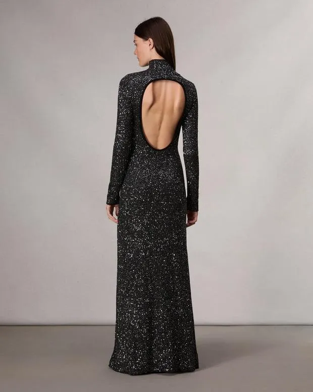 Women Dresses and Skirts Rag and Bone Danni Sequined Maxi Dress Black