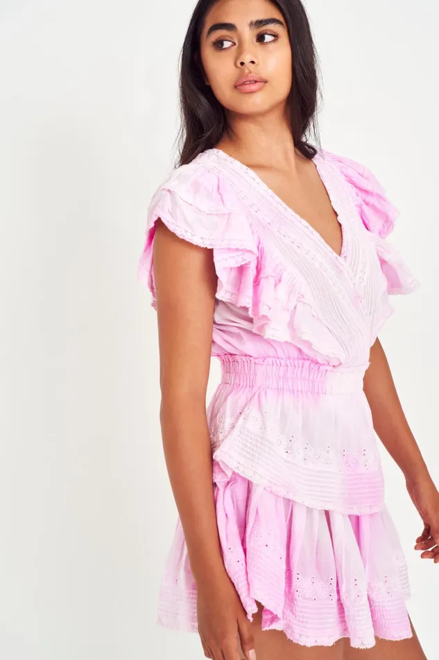 Women Dresses LoveShackFancy Gwen Mini Dress Peony Pink