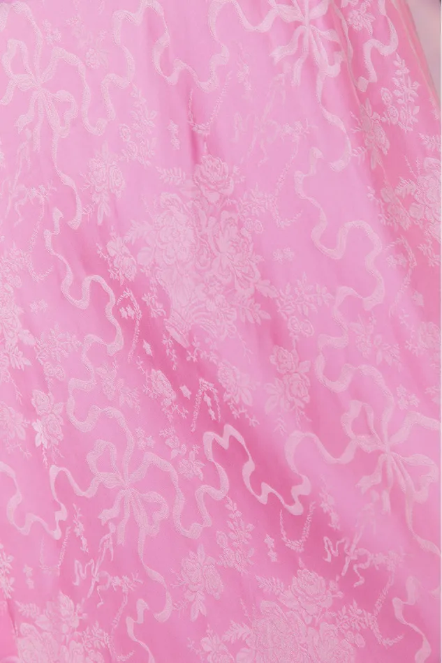 Women Dresses LoveShackFancy Loulou Jacquard Printed Maxi Dress Bright Pink
